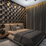 3D Wall Art Wandpaneele – Wanddesign Penta Schwarz Matt Pertaining To Wandverkleidung Schlafzimmer