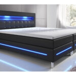 Boxspringbett Weiß Mit Led Salerno – Fuß  Und Kopfteil Schwarz Oder Weiß Regarding Schlafzimmer Salerno