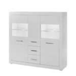 Kleines Highboard Triango In Weiß Hochglanz 65 Cm Breit | Pharao24 For Highboard Weiß Schlafzimmer