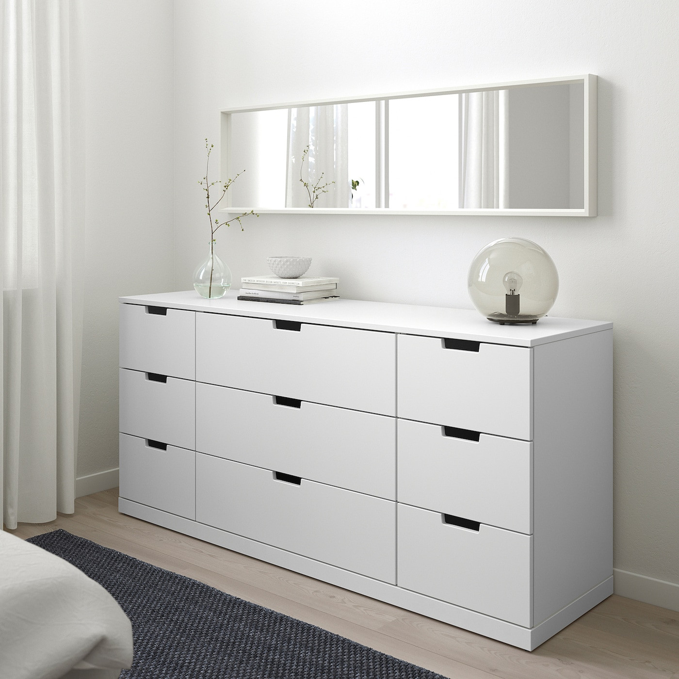 Nordli Kommode Mit 9 Schubladen - Weiß 160X76 Cm in Ikea Kommode Schlafzimmer