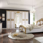 Claudia Von Pol Power - Schlafzimmer-Set Barock-Stil Weiß - Gold throughout Goldene Deko Schlafzimmer