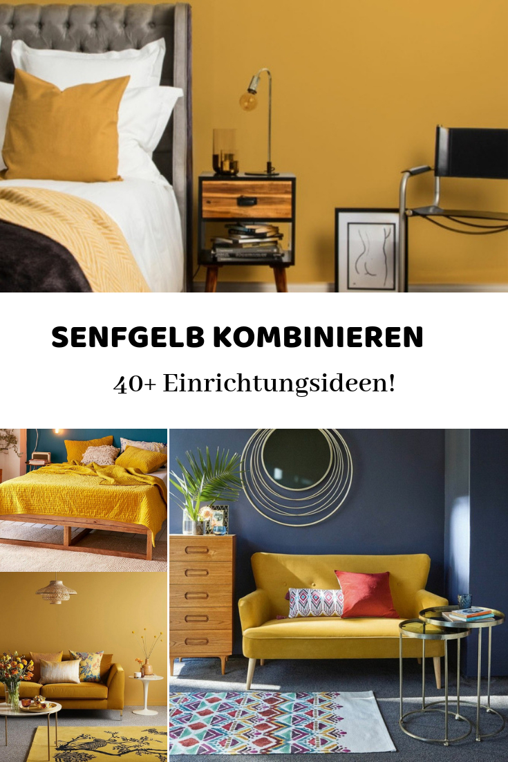 Senfgelb Kombinieren - 40+ Einrichtungsideen Mit Der Trendfarbe inside Schlafzimmer Senfgelb