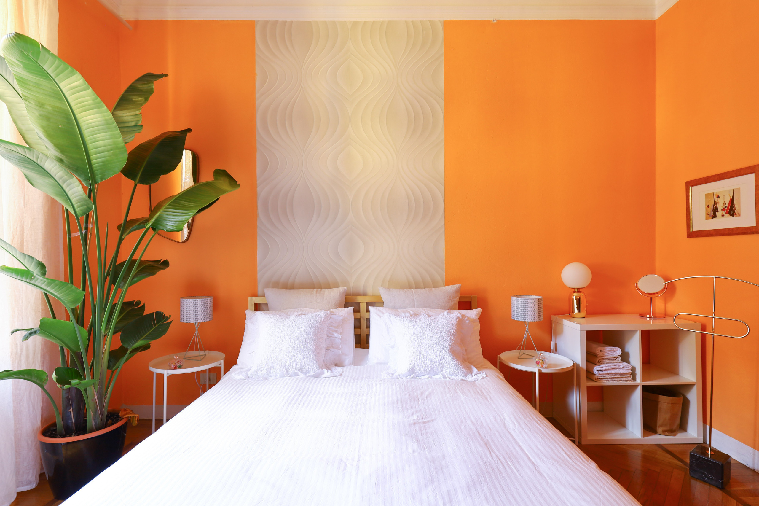 75 Orange Schlafzimmer Mit Oranger Wandfarbe Ideen &amp; Bilder with regard to Schlafzimmer Orange