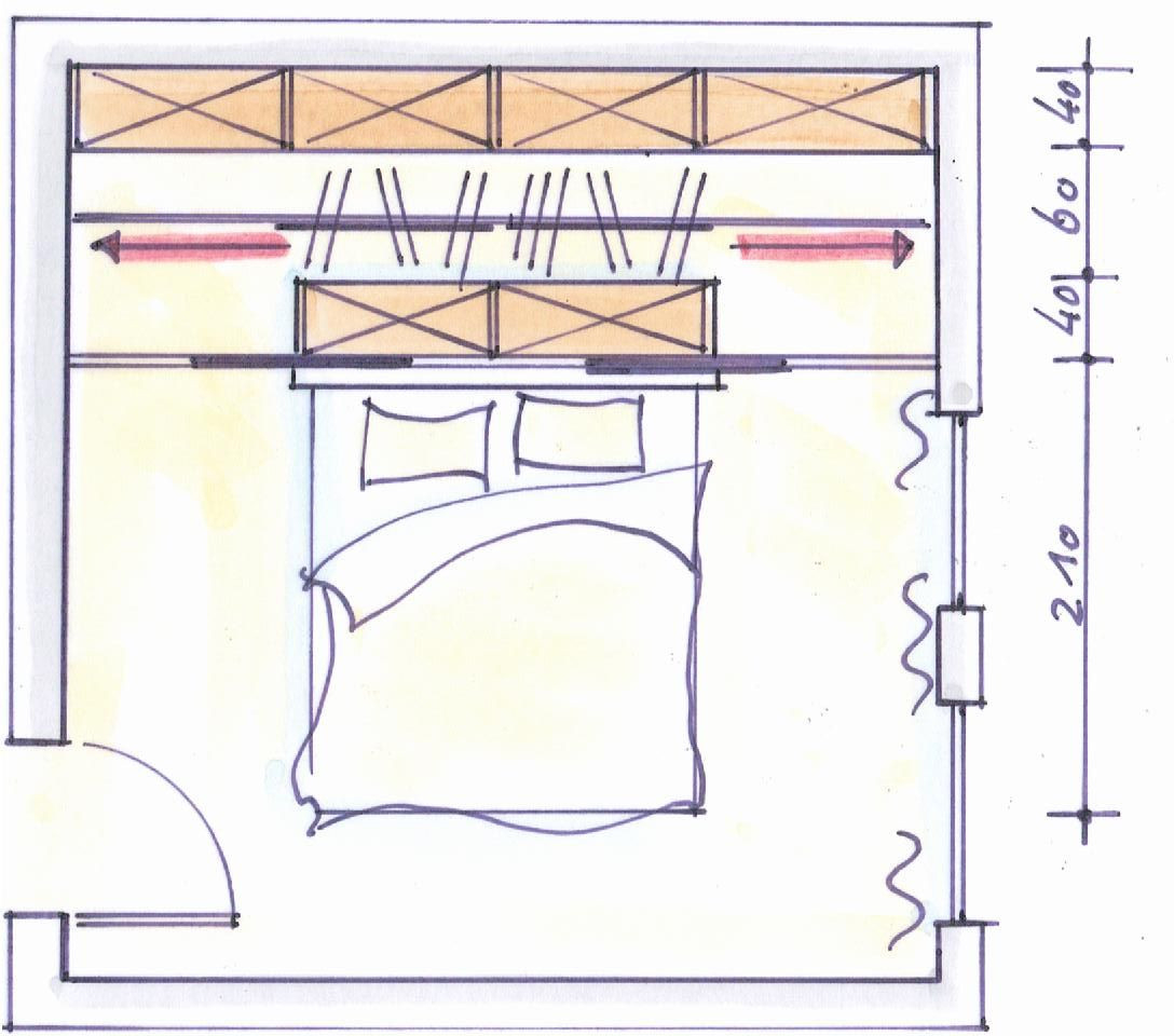 Gute Idee Für Schlafzimmer Mit Wenig Stellfläche, Z. B. Auch Unter for Schlafzimmer Mit Begehbarem Kleiderschrank Grundriss